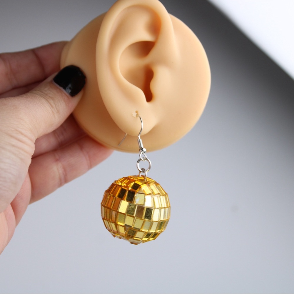 Disco Ball fashion dangle earring